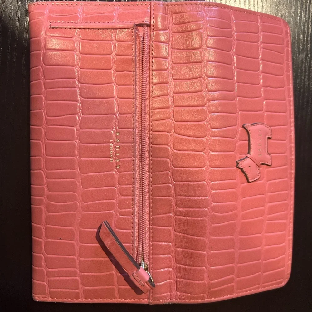 Radley Pink Croc-Embossed Wallet - Picture 3 of 4